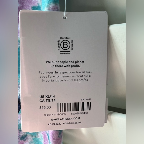 Athleta Girl - Girls XL 14 - NWT - Green Multi - High Rise Tight - Picture 3 of 8